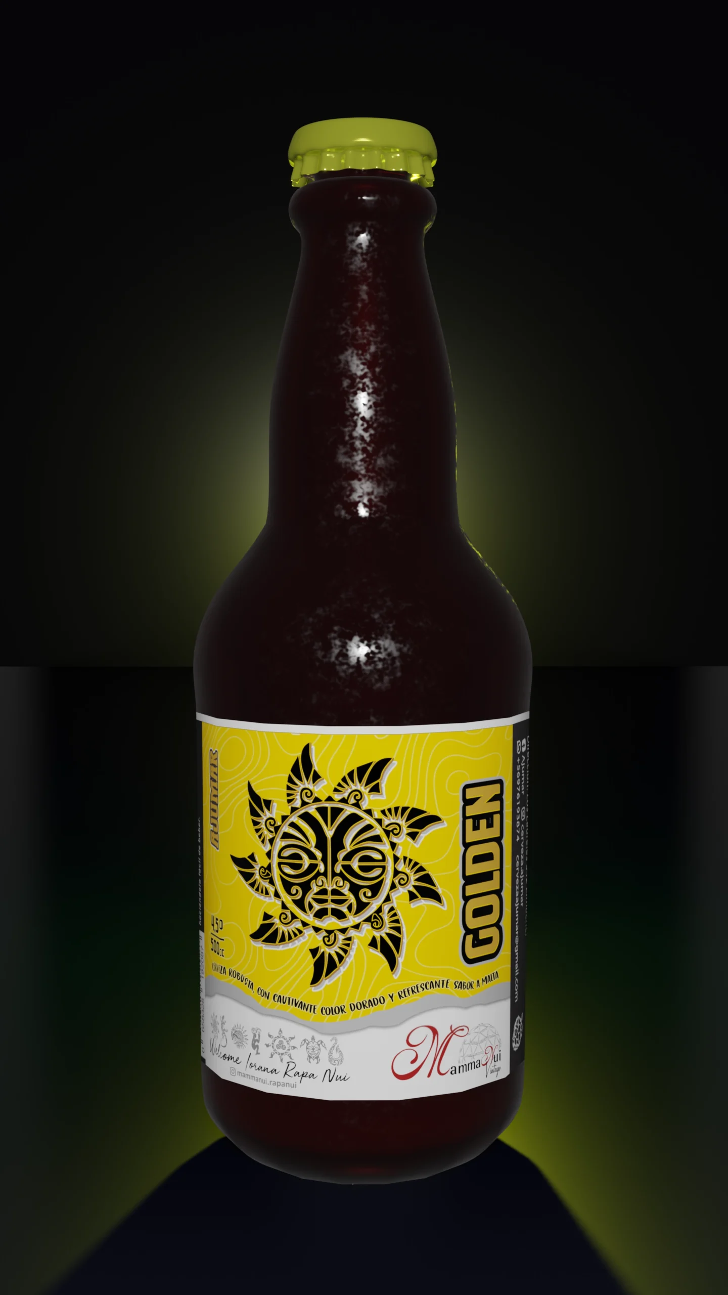 Cerveza Ajumar Golden Isla de Pascua 500cc